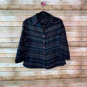 Silkland Button Down Blouse/Jacket Large